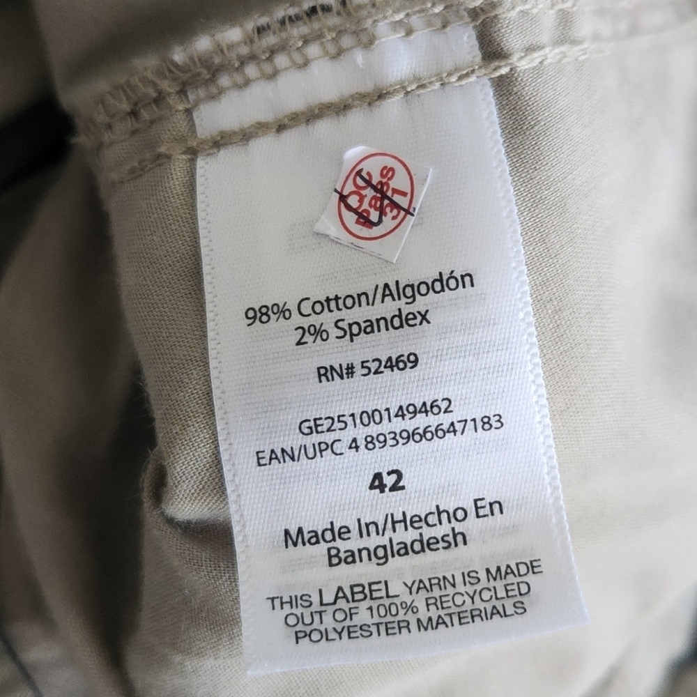 🩳 George Men’s Tan Cargo Messenger Shorts – Size 42, NWT, 14” Inseam - Picture 12 of 12